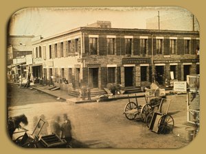 Hoek van Clay en Montgomery Streets, San Francisco door F. Coombs